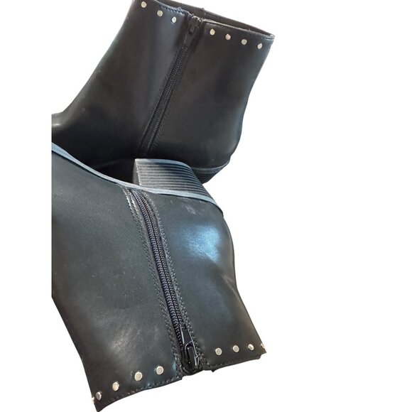 BP Black Ankle Boots With Studded Details & Block Heel Size 10M Women's NWT - Picture 7 of 10